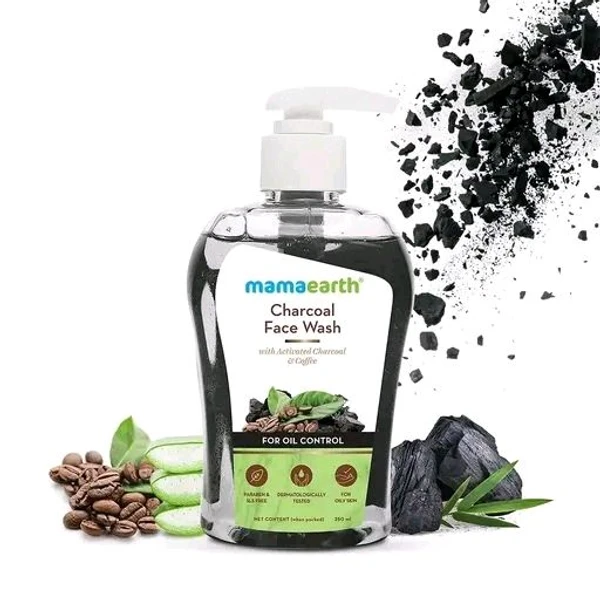 Charcoal Face Wash with Activated Charcoal & Coffee for Oil Control – 250ml