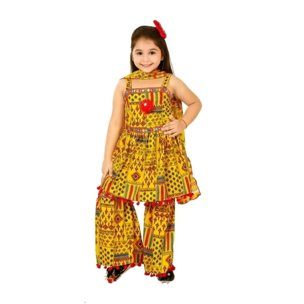 Pretty Classy Girls Top & Bottom Sets - Yellow, 12-13 Year