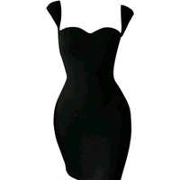 Women's Summer Square Neck Sleeveless Party Club Prom Mini Dress - Black, M