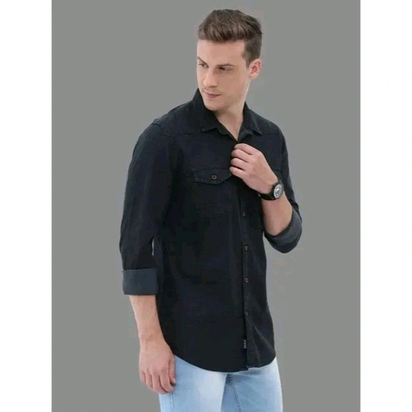 Men Formal Shirts - Black, M