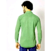 Green Linen Casual Shirt - Green, XS
