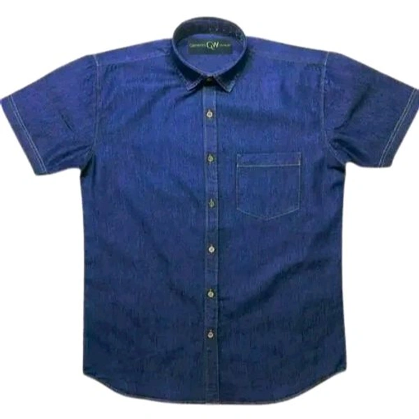 Denim shirt for men - Blue, XL