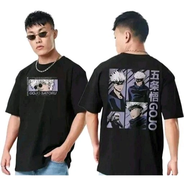 Mens Oversized Cotton Blend Tshirt - Black, XL