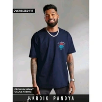 Over Size T Shirt For Men Back Print Anime - Navy Blue, 3XL