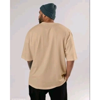 oversize pure cotton reound neek - Beige, XL