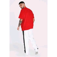 Oversized Round Neck Half Sleeve Men's T-Shirt | Plus Size Also Available - 3XL, Red