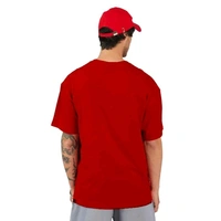 Oversized Half Sleeve Cotton-Blended Men's T-Shirt | Plus Size Also Available - 3XL, Red
