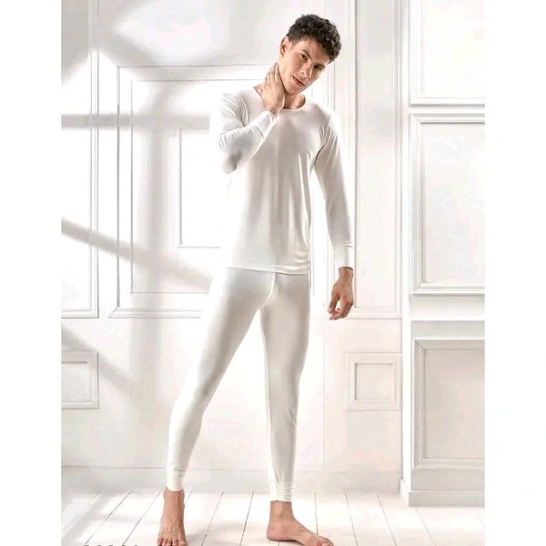 Men's Off White Finex Thermal Top - White, M