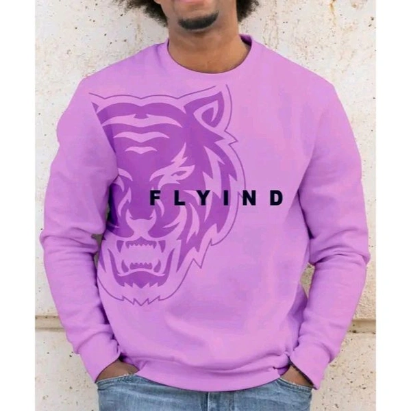 Men's Graphic Pullovers Purple Sweatshirts - Purple, XL