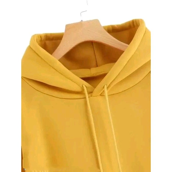 STI Women's Solid Yellow Sweatshirts - Yellow, M