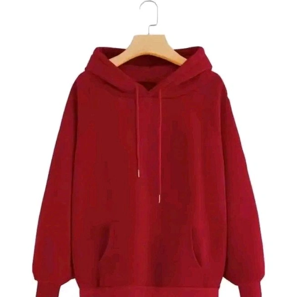 FABRIPPLE Women's Solid Maroon Sweatshirts