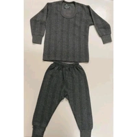 Soft Kids (Boys and Girls)Thermals Suit Set ,Stretchable, Breathable and Lightweight - Gray, 2-3 Year