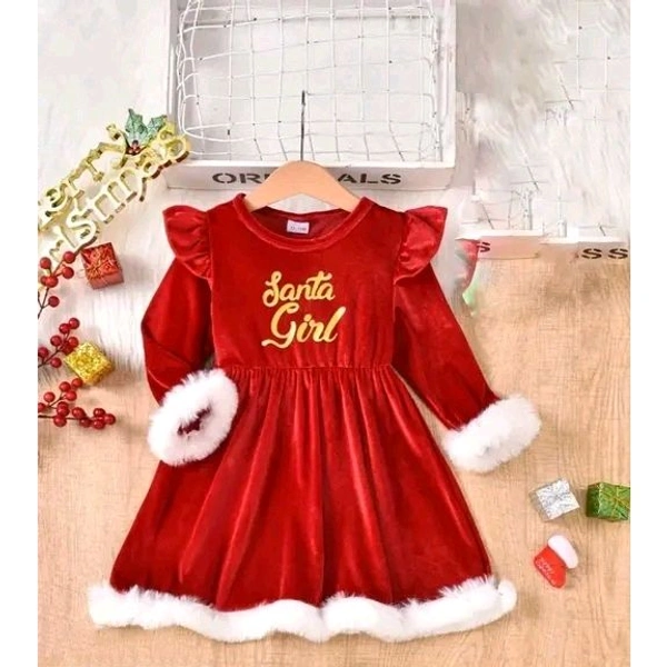 Pretty Stylish Girls Sweatshirts Velvet Kids Girls Designer Sweatshirt Baby girls winter frock Pretty Stylus Girls Frocks & Dresses christmas special - Red, 9-10 Year