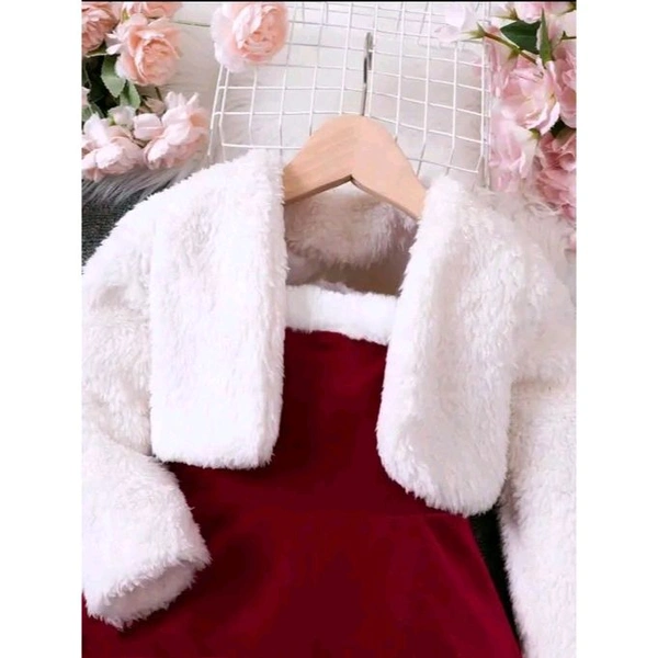 Winter dress.top and dress.frock & dress - 0--3 Month, Maroon