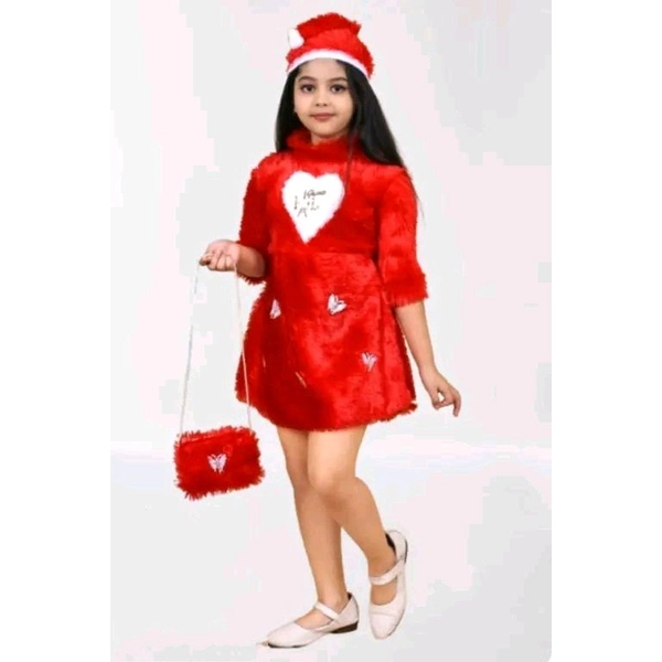 Kid Girls Christmas Collection Dresses - Red, 4-5 Year