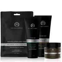 The Man Company Fresh face forward (Charcoal face sheet mask (25 ml) and Moisturising cream (50 gm), Face wash (100 ml) and Face scrub (100 ml) |