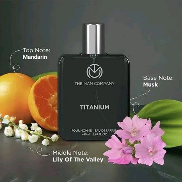 The Man Company Titanium Perfume For Men - 50ml | Premium Luxury Long-Lasting Eau de Parfum