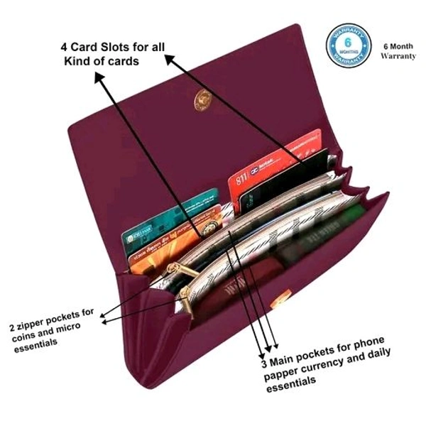 GMW WOMEN CLUTCH  - Maroon