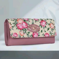 womens hand clutch purse wallet with phone pocket - Peach