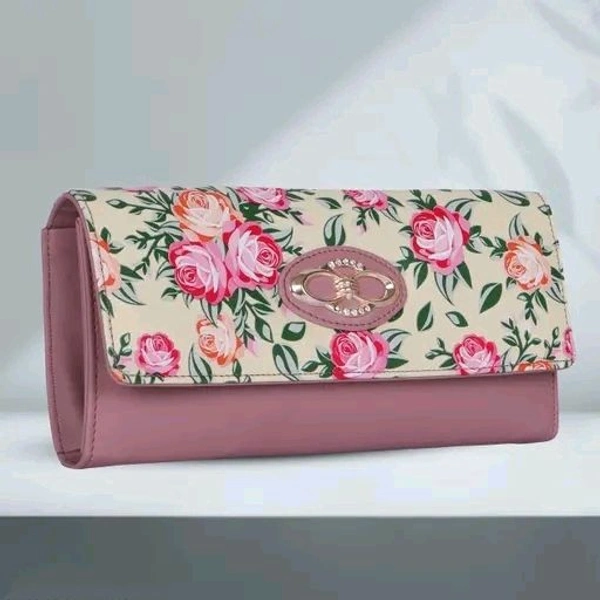 womens hand clutch purse wallet with phone pocket - Peach