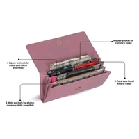 womens hand clutch purse wallet with phone pocket - Peach