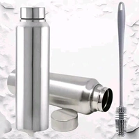Stainless Steel Sports Water Bottle with Cleaning Brush - 900ml