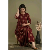 Women's stylish maternity kurti - Maroon, L