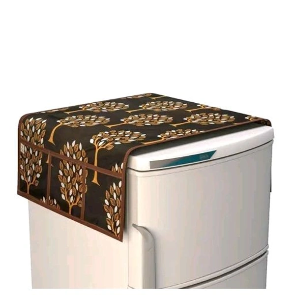 Ravishing new designer fridge cover with 2 handle covers & 4 mats - Purple