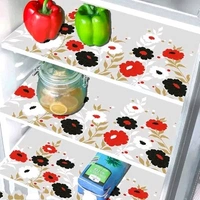 Crosmo Combo of 1 Fridge top Cover 3 Fridge mats and 1 Handle Cover.(Pack of 5)