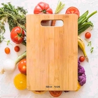 Large Natural Bamboo Wood Chopping Cutting Board for Kitchen Vegetables, Fruits & Cheese, BPA Free, Eco-Friendly, Anti-Microbial Durable and Easy to Clean