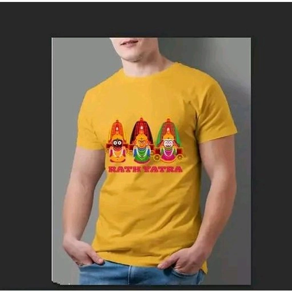Rath yatra  t shirt with yello colur - Yellow, XXL