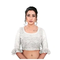 Ami White Rasal Saree 01 - White