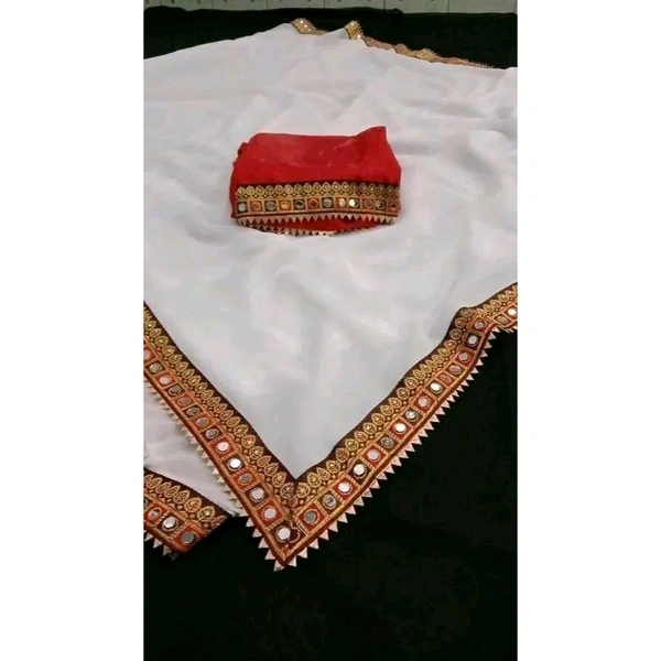 MAHARANI LACE SAREE - White