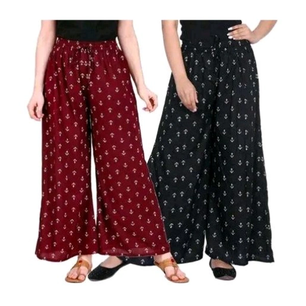 Women’s Printed Palazzo | Soft Rayon Fabric | Ethnic & Casual Wear | Comfortable & Stylish. Printed Palazzo for Women  Rayon Palazzo Pants  Ethnic & Casual Palazzo  Stylish Palazzo for Daily Wear  Palazzo with Elastic Waistband  Floral Print Palazzo  Comfortable & Trendy Palazzo - 40