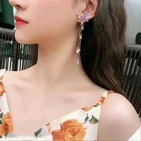 New Charming Purple Colour Butter fly Design Korean Earring For Women And Girls