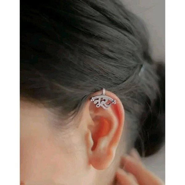 Non-Piercing oxidised single Ear Cuff For Women And Girls (NOOR)