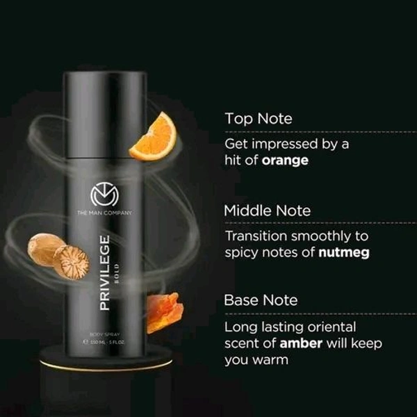 The Man Company Privilege Bold Deodorant for Men - 150 ml X 2 | Premium Long-Lasting Deo Perfume Body Spray