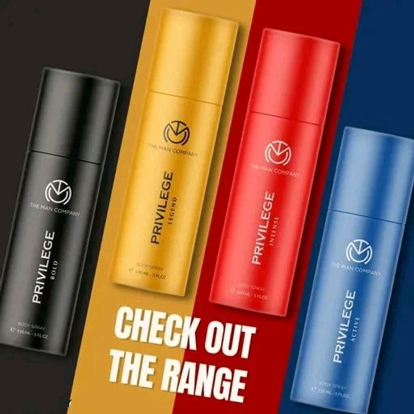 The Man Company Privilege Bold Deodorant for Men - 150 ml X 2 | Premium Long-Lasting Deo Perfume Body Spray