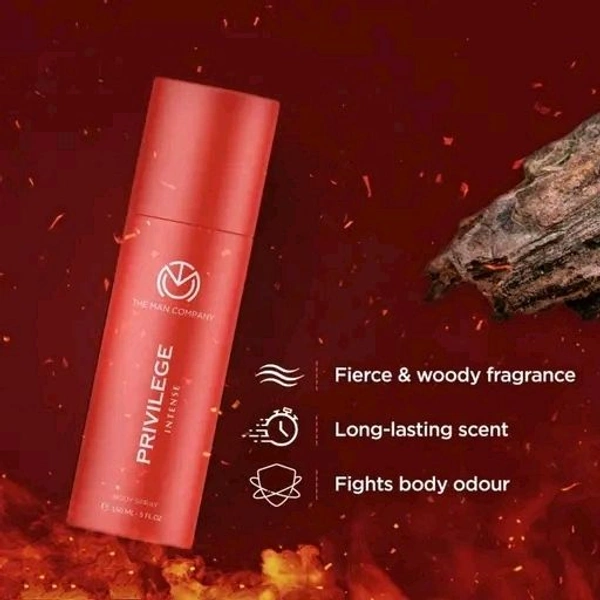The Man Company Privilege Intense Deodorant for Men - 150 ml X 2 | Premium Long-Lasting Deo Perfume Body Spray