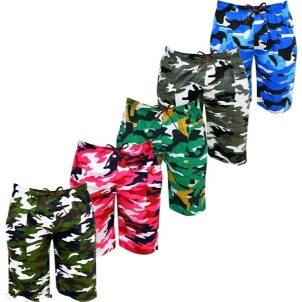 Boys Multicolor Cotton Shorts & Capris Pack Of 5 - 5-6 Year