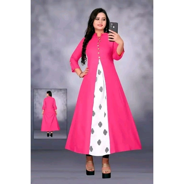 Ladies Dailywear kurti - Pink, XXXL