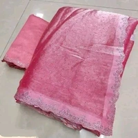 NEW RICH CHFFORN FENDY SOFT FABRIC LOOK SAREE WITH BLOUSE - Pink
