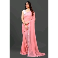 NEW FENCY GEORGETTE CUT WORK SAREE