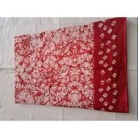 Jaipuri Bagru Hand Block Print Soft Cotton Mulmul Saree with Unstitched Blouse Piece - Red