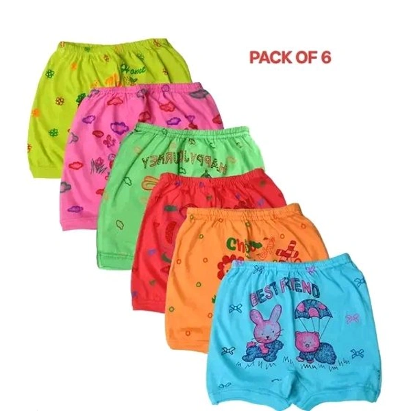 6pc_kids unisex_print shorty - 0-2 Month