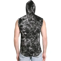 Matelco Men's Black Denim Shirts sleeveless with Hooodie |Casual Shirt|Holiday Shirt|Beach Shirt - Black, S