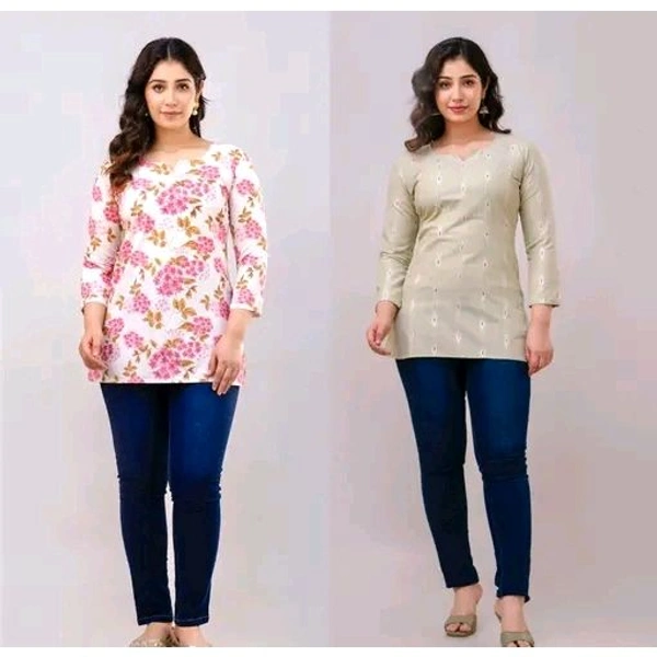 Short Kurti For Women - White, S