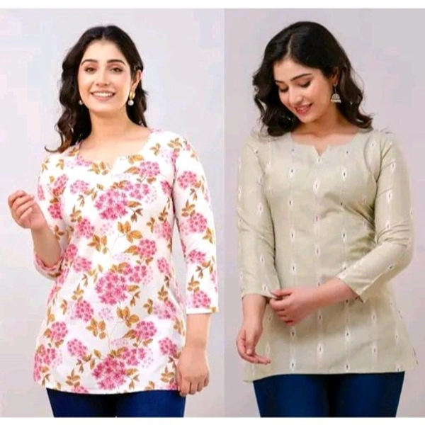 Short Kurti For Women - White, S