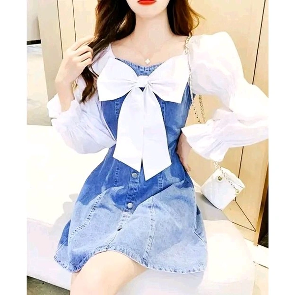 Fancy Latest Women Dresses - Blue, M