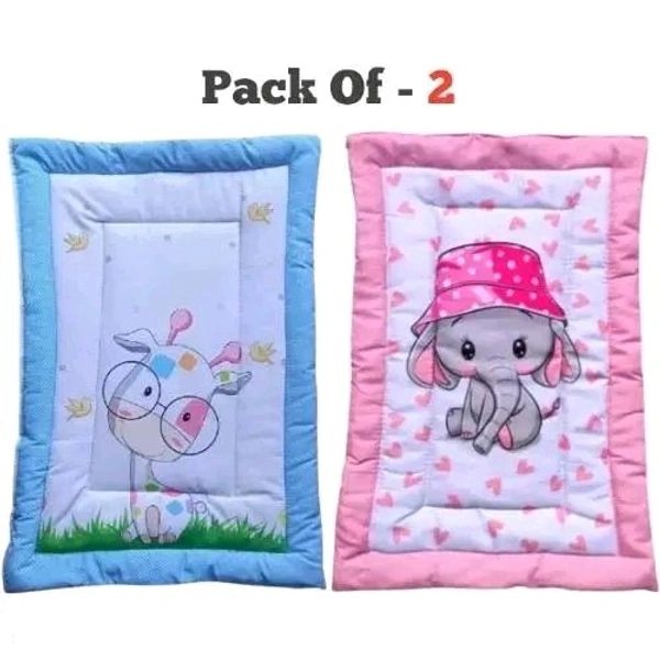 New Born Baby Pom Pom Cotton Baby Bed | Baby Bedding set | Godadi | Kids Bed | Godadi for Baby | Godari | Cradle Bed | Crib Sheet | Changing Mat Baby Godadi | Godari | Bedding Set | Unique Design set of 2 (Multicolor)